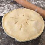 baked mini blueberry pie crust recipe with sugar sprinkled crust