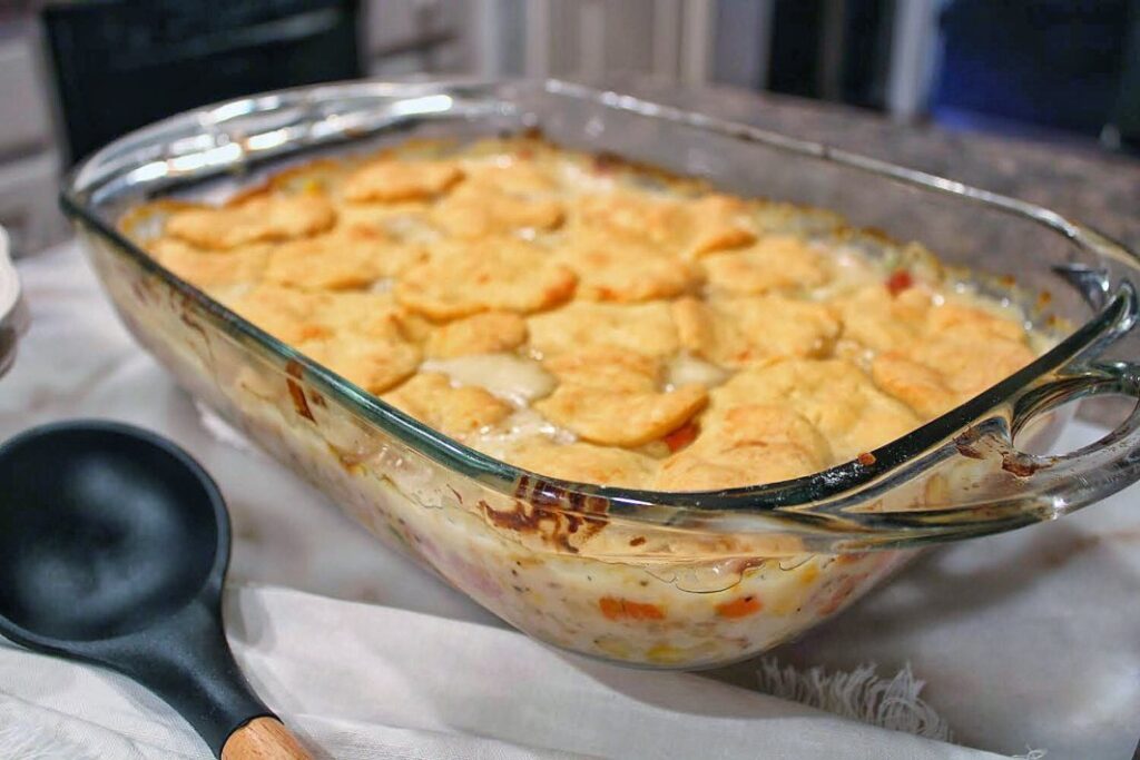 vintage ham pie or ham casserole is an easy casserole recipe and delicious for a great family meal. 