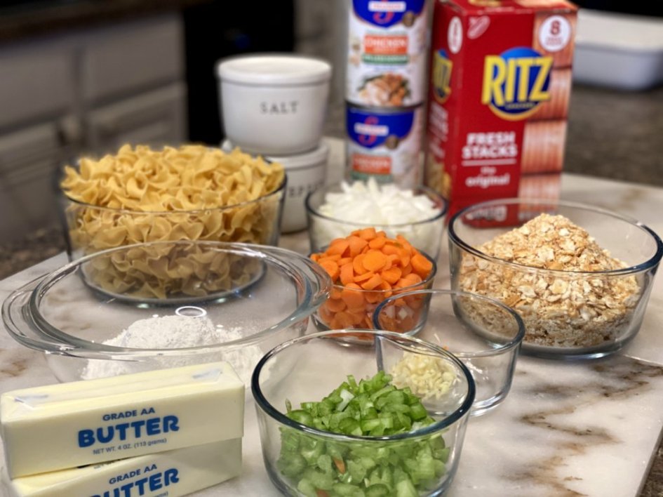 ingredients needed to make Baked chicken and noodles