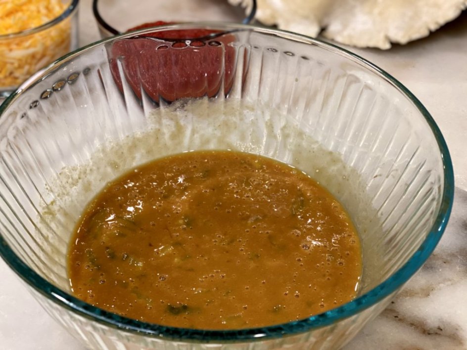 completed sauce for the pie recipe