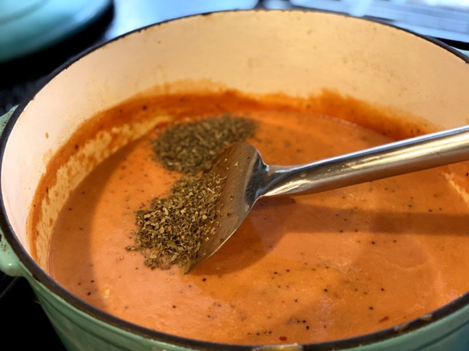 additional seasonings are added to the soup