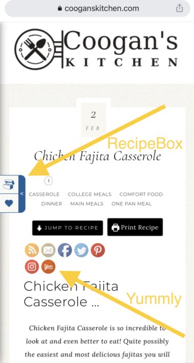 How to use the recipe collections feature on the website.