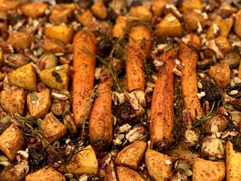 Maple Pecan Roasted Vegetables (Sheet Pan Recipe) - Coogan's Kitchen