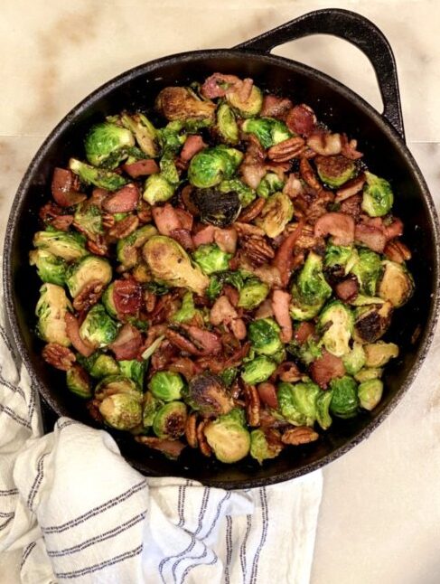 Bacon Up Apple-Pecan Brussels Sprouts - Bacon Up Bacon Grease, Recipe